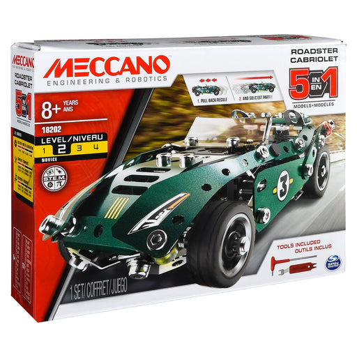 Meccano - 5-in-1 Roadster Pull Back Car (8203098358059)