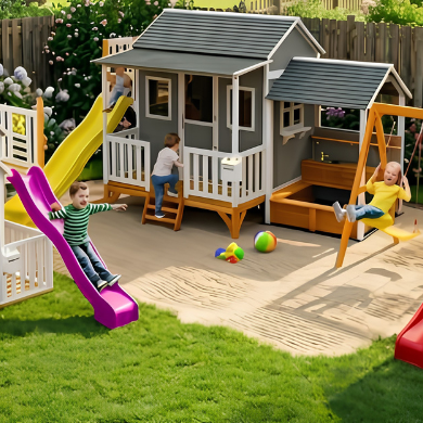 KidzShack Cubby Houses banner from the Instant Fun homepage