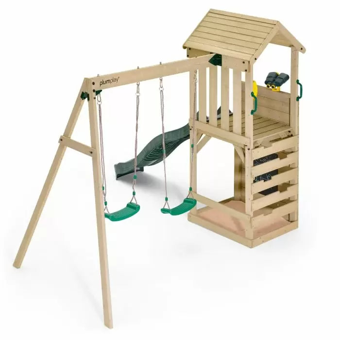 Plum Lookout Tower Play Centre with Swings and Monkey Bars | Outdoor Adventure Playset for Kids (Perth Delivery Only)