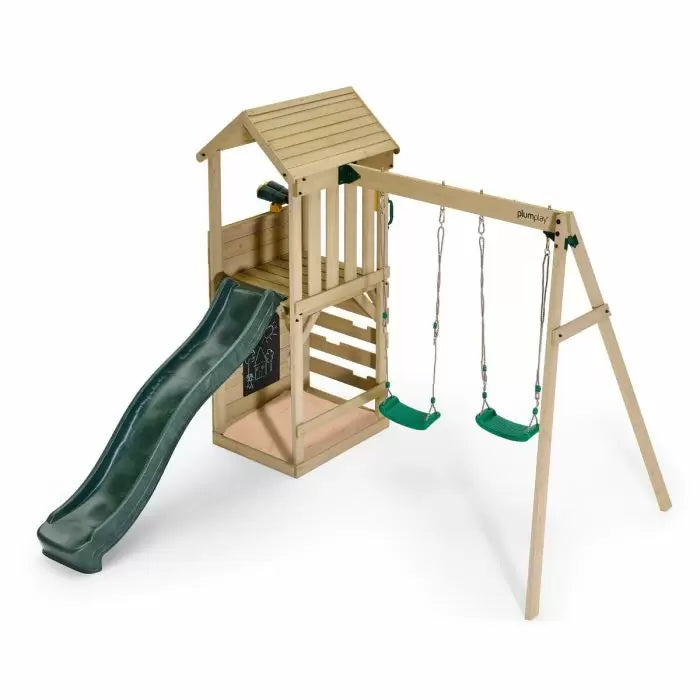 Plum Lookout Tower Playcentre with Swings | Wooden Adventure Climbing Frame for Kids (Perth Delivery Only)