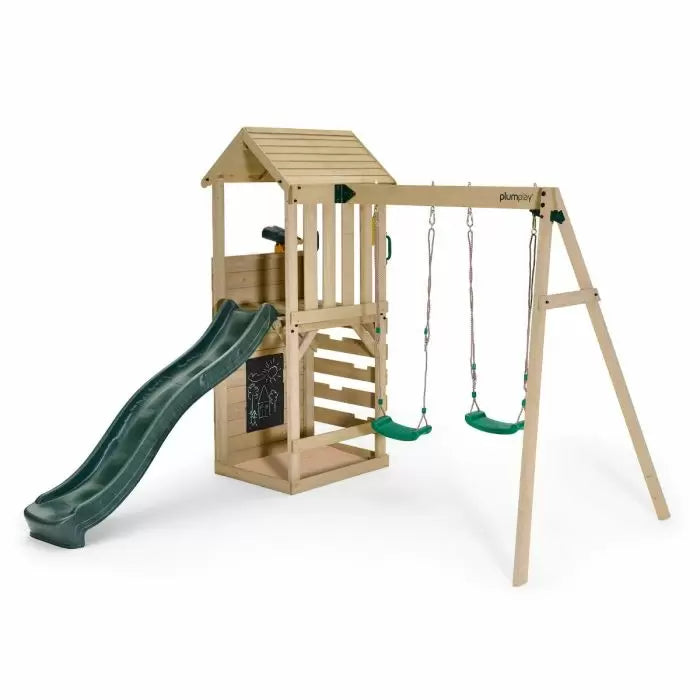 Plum Lookout Tower Playcentre with Swings | Wooden Adventure Climbing Frame for Kids (Perth Delivery Only)