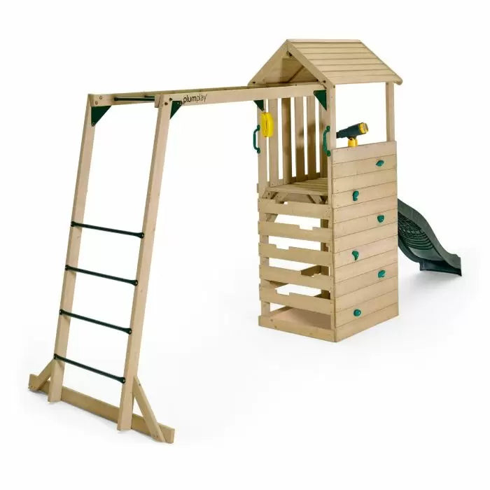 Plum Lookout Tower Playcentre with Monkey Bars | Wooden Adventure Playset for Kids (Perth Delivery Only)