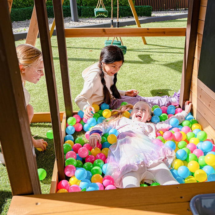 Darlington Swing Set & Playground with 2.2m Slide (Cubby Clearance)