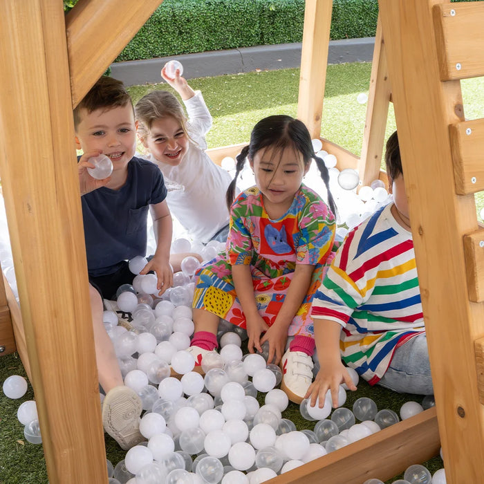 Kingston Cubby House, Monkey Bars & Swing Set with 2.2m Slide (Cubby Clearance)