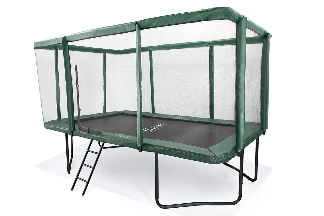 GeeTramp Force 9ft x 14ft Rectangle Trampoline - Family Fun Bundle