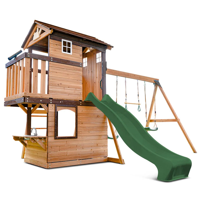 Darlington Swing Set & Playground with 2.2m Slide (Cubby Clearance)