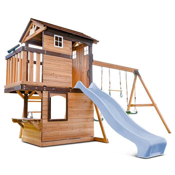 Darlington Swing Set & Playground with 2.2m Slide (Cubby Clearance)