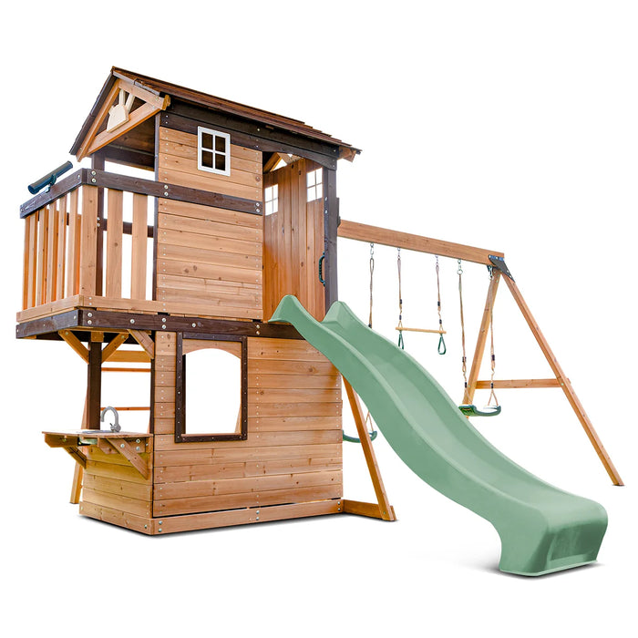 Darlington Swing Set & Playground with 2.2m Slide (Cubby Clearance)