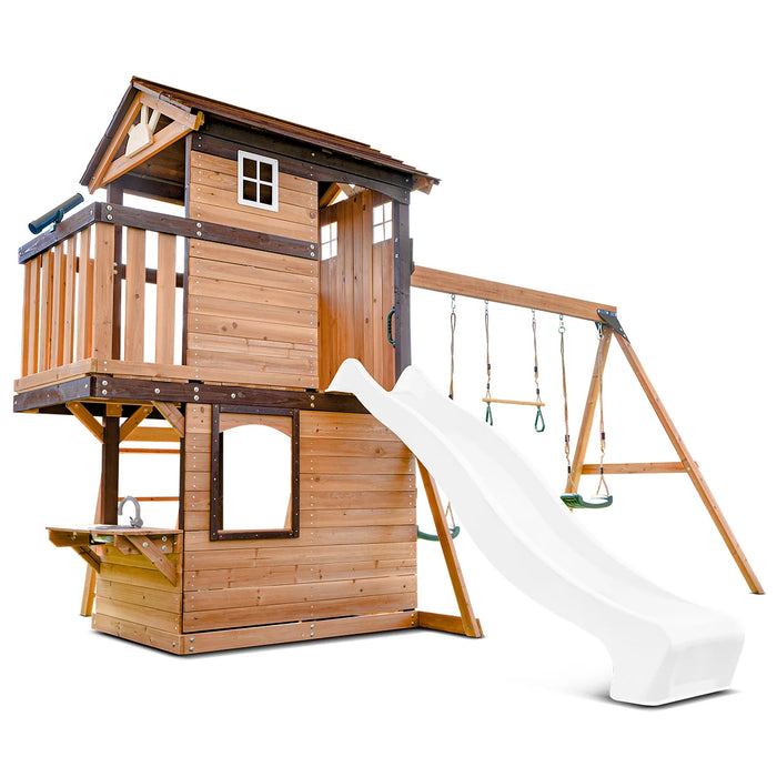 Darlington Swing Set & Playground with 2.2m Slide (Cubby Clearance)