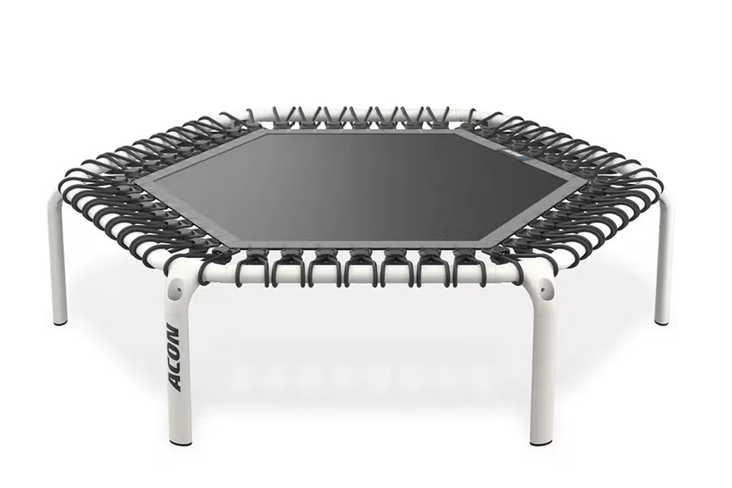 ACON Fitness Rebounder - Hexagon Rebounder Trampoline - 55" (1.41m) White