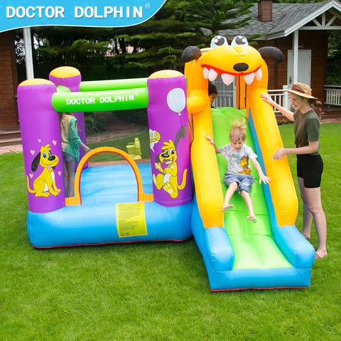 Doctor Dolphin children commercial kids inflatable bouncer Jumping slide bounce house inflatable castles bouncy castle