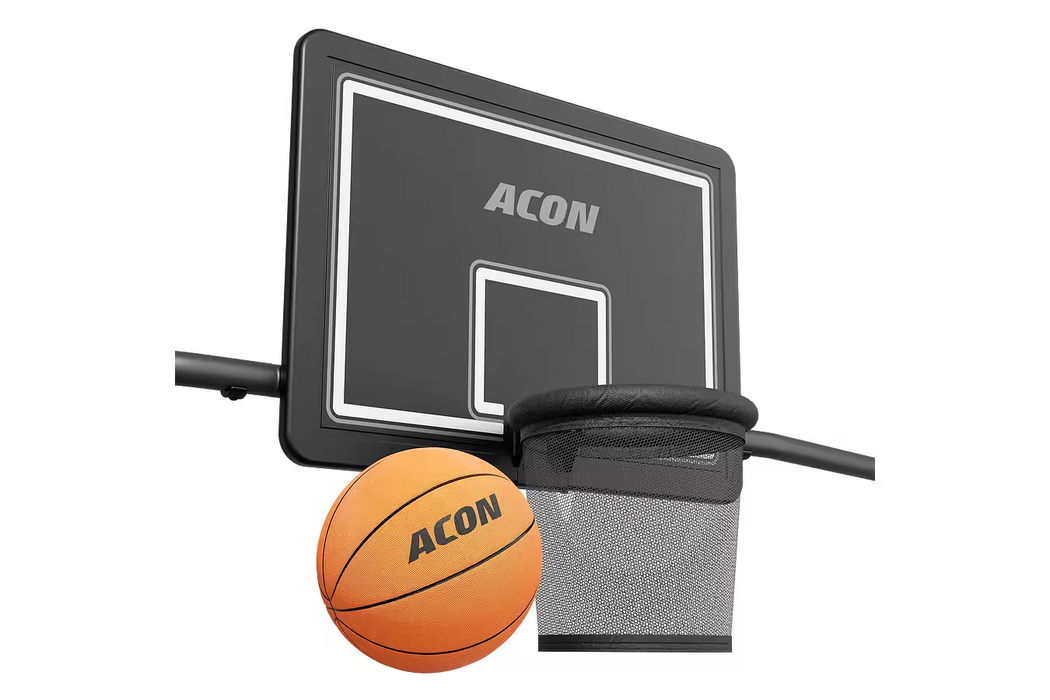 ACON X Basketball Hoop with Back Net for 17ft Rectangle Trampoline Accessories