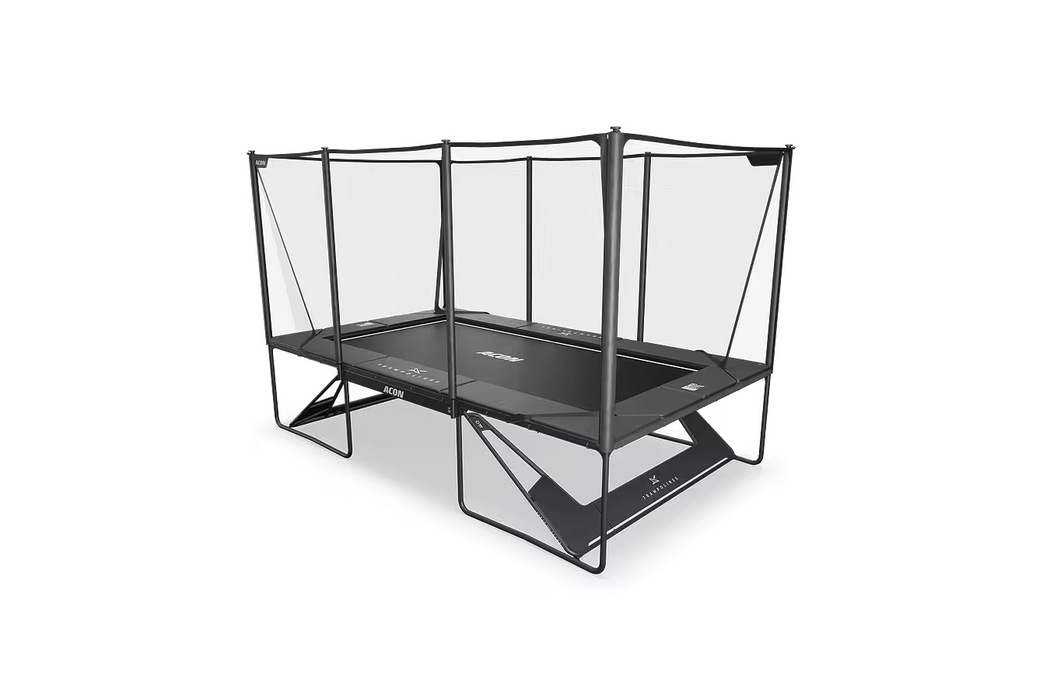 ACON X 17ft Trampoline with Net Enclosure and Ladder - Black