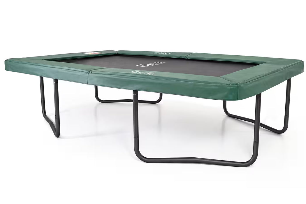 GeeTramp Force 7x10ft Rectangle Trampoline - In Ground - Black Edition