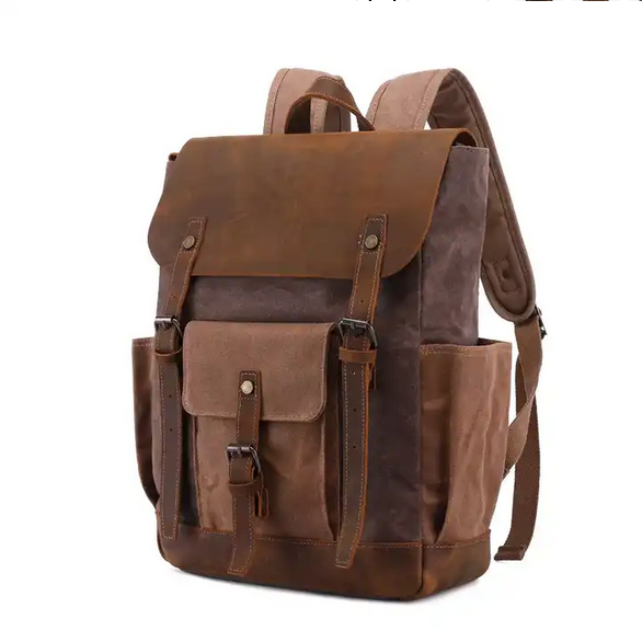 Retro Sports Waxed Canvas Backpack