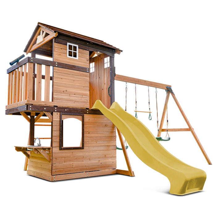 Darlington Swing Set & Playground with 2.2m Slide (Cubby Clearance)
