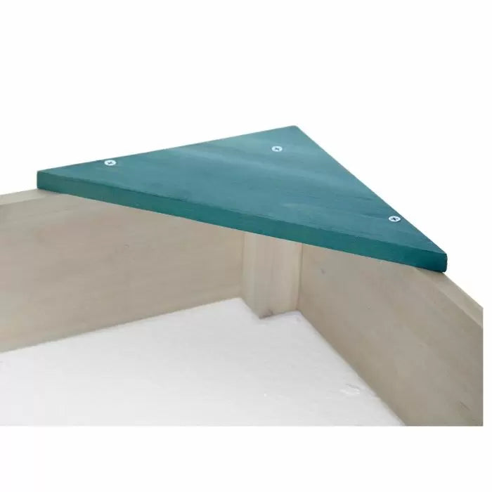 Plum Play Square Wooden Sandpit – Teal