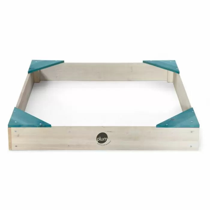 Plum Play Square Wooden Sandpit – Teal