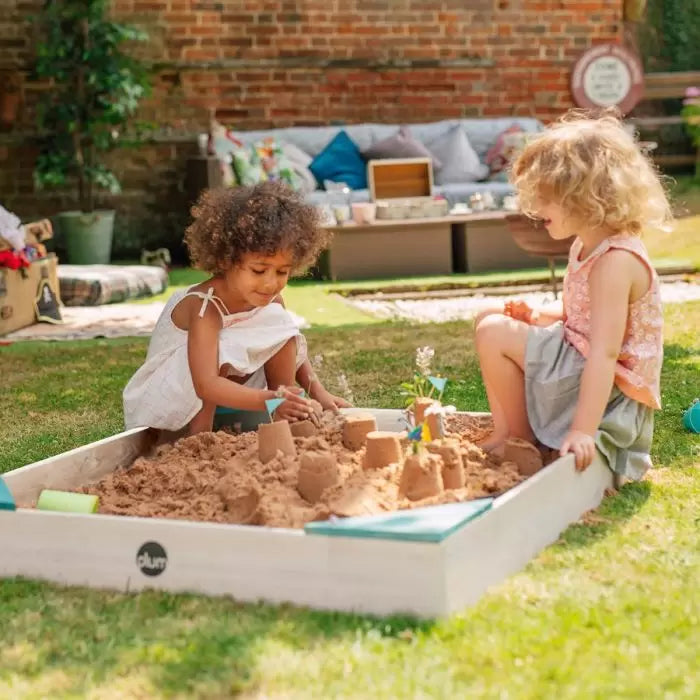 Plum Play Square Wooden Sandpit – Teal