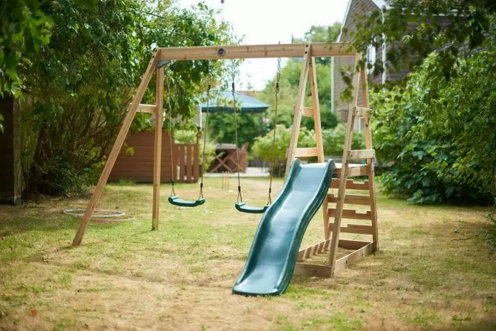 Plum Tamarin Wooden Swing Set - Natural | Durable Outdoor Swing for Kids (Perth Delivery Only)