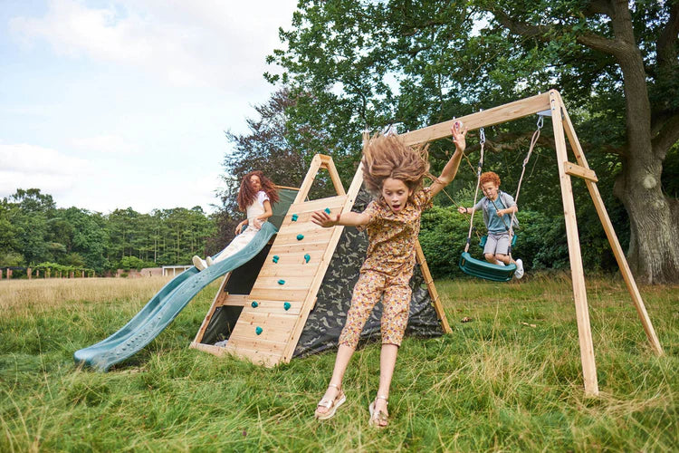 Climbing Pyramid with Slide & Swings