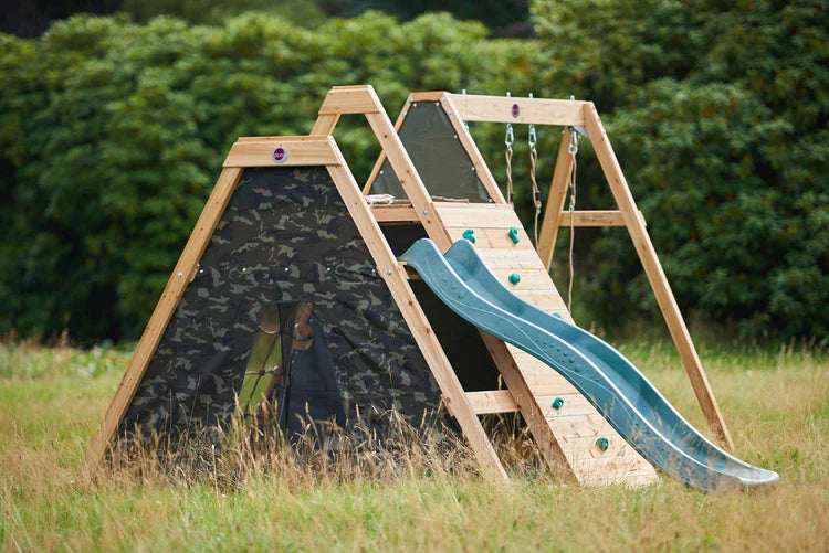 Climbing Pyramid with Slide & Swings