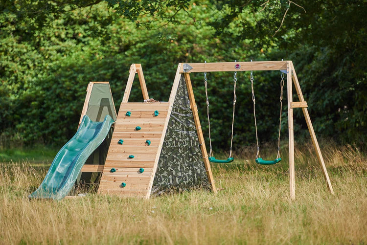Climbing Pyramid with Slide & Swings