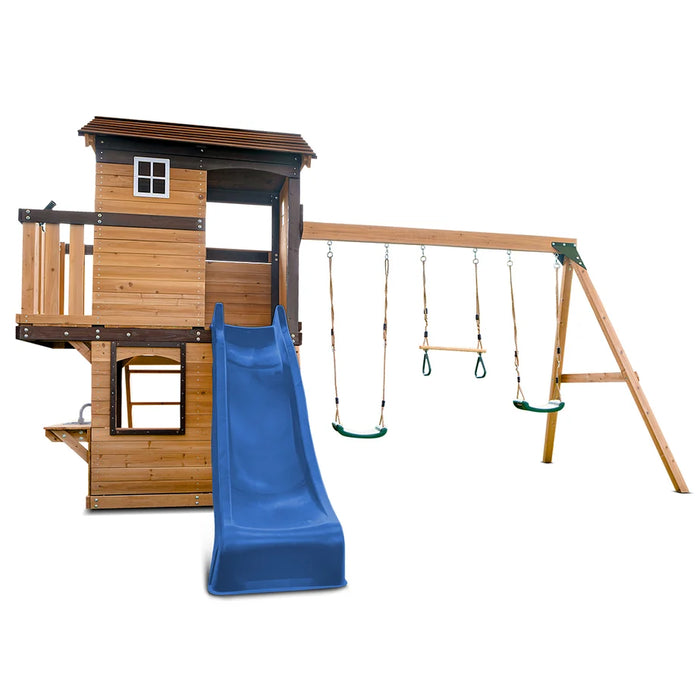 Darlington Swing Set & Playground with 2.2m Slide (Cubby Clearance)