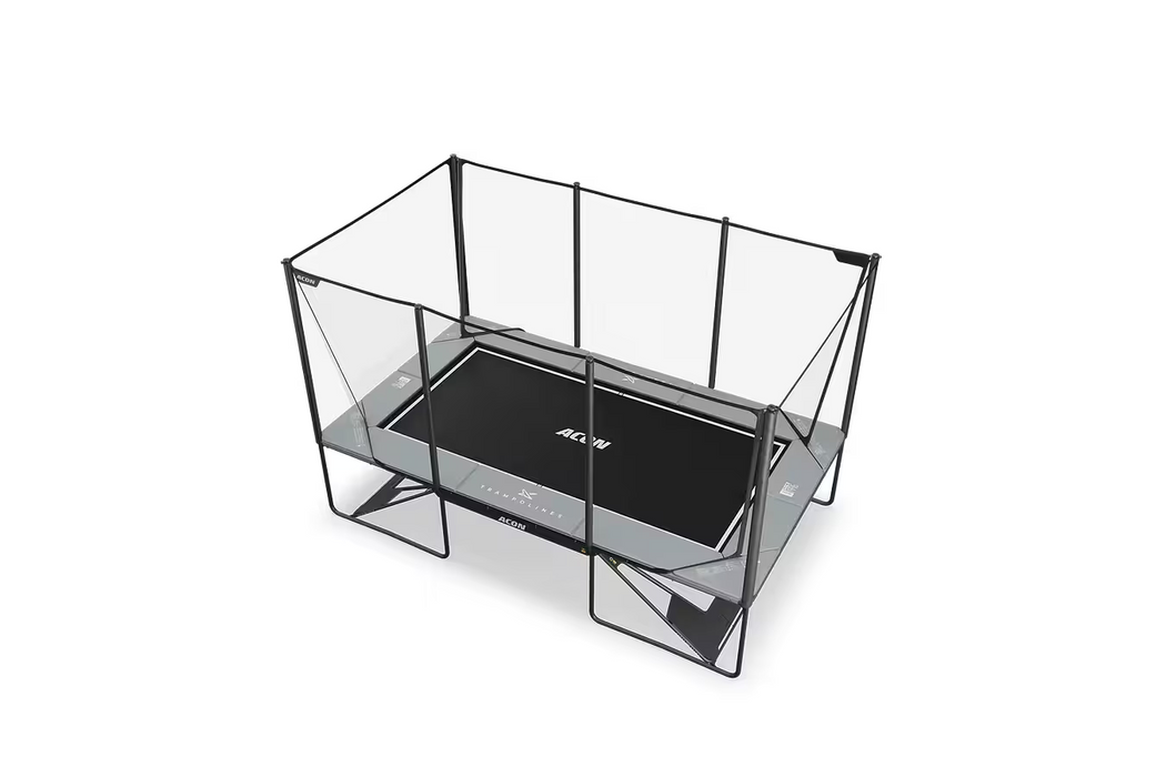 ACON X 17ft Trampoline with Net Enclosure and Ladder - Grey