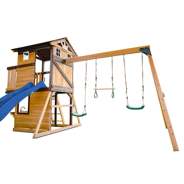 Darlington Swing Set & Playground with 2.2m Slide (Cubby Clearance)