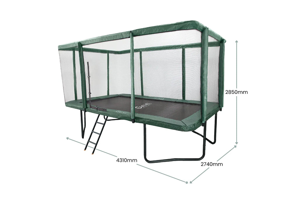 GeeTramp Force Pro 9ft x 14ft Rectangle Trampoline