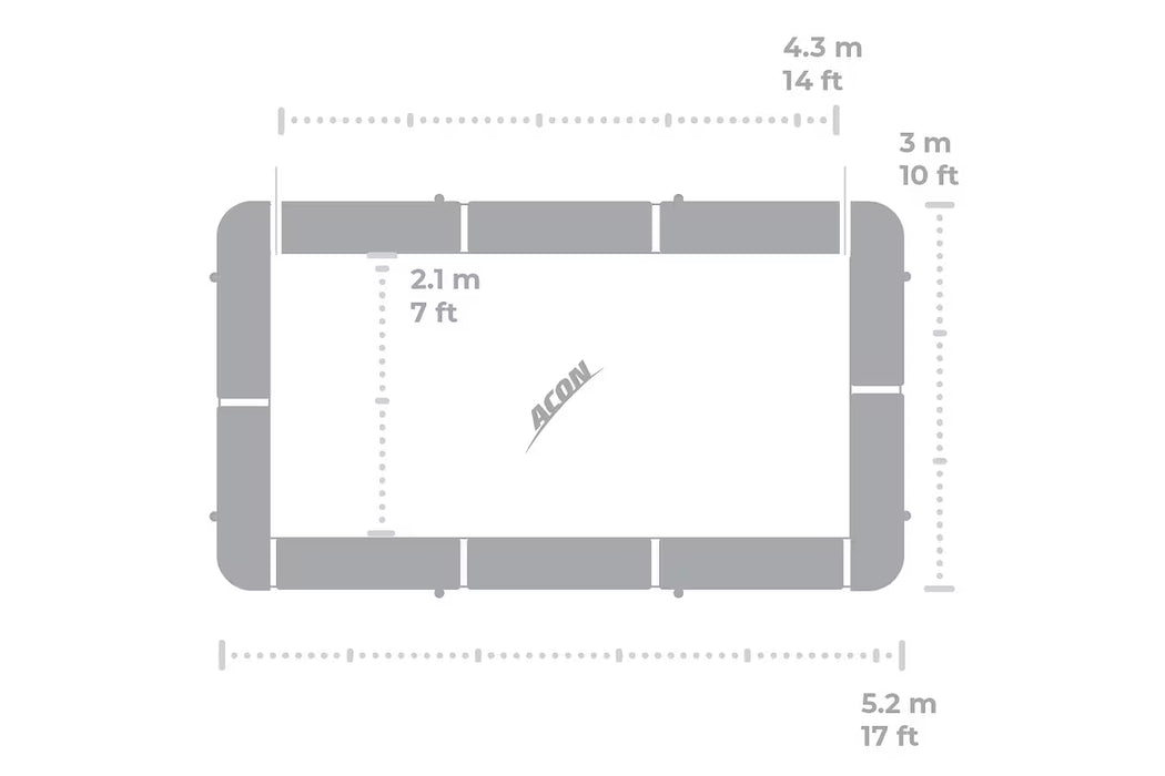ACON 16 HD Rectangle Trampoline and Enclosure