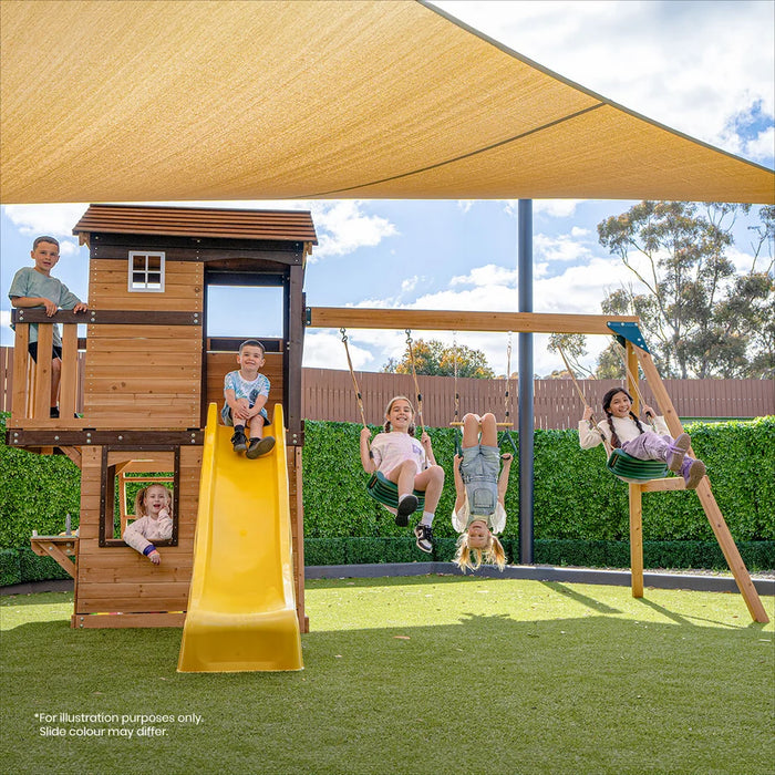 Darlington Swing Set & Playground with 2.2m Slide (Cubby Clearance)