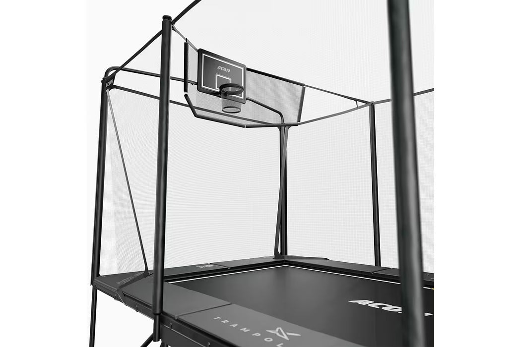 ACON X Basketball Hoop with Back Net for 17ft Rectangle Trampoline Accessories