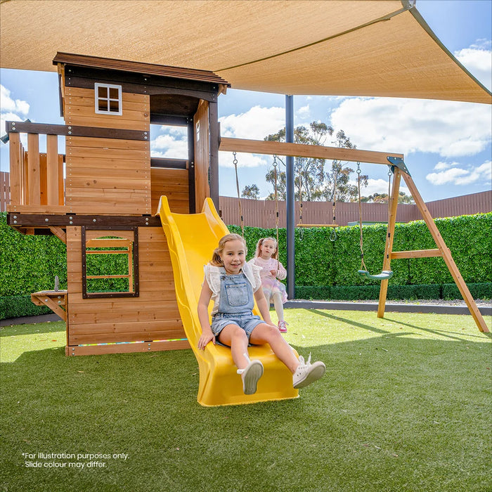 Darlington Swing Set & Playground with 2.2m Slide (Cubby Clearance)