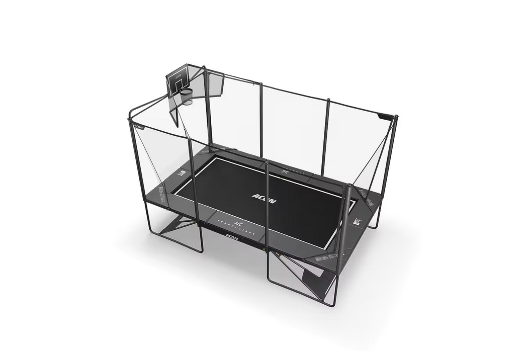 ACON X Basketball Hoop with Back Net for 17ft Rectangle Trampoline Accessories