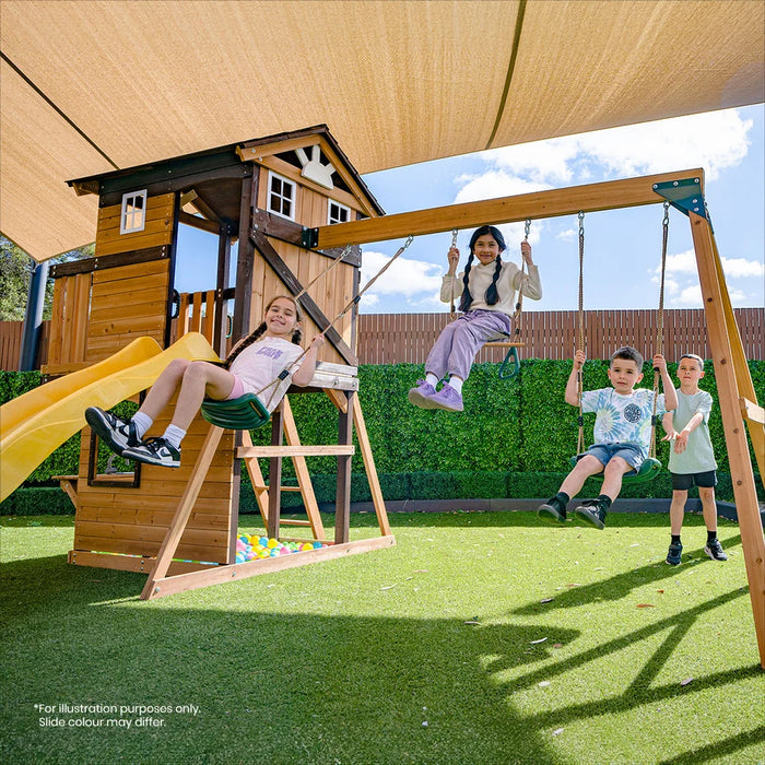 Darlington Swing Set & Playground with 2.2m Slide (Cubby Clearance)