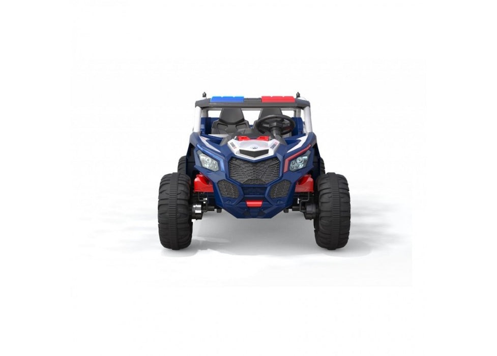 GO SKITZ 24V POLICE BEACH BUGGY KIDS RIDE ON BLUE (8602759889195)