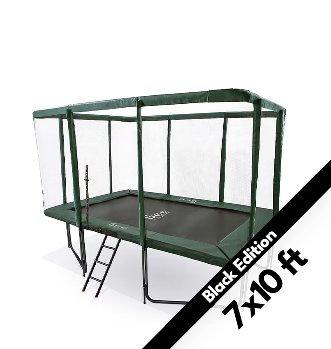 GeeTramp Force 7x10ft Rectangle Trampoline Black Edition