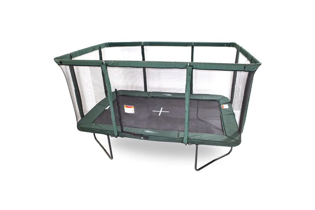 GeeTramp Force 9ft x 14ft Rectangle Trampoline - Family Fun Bundle
