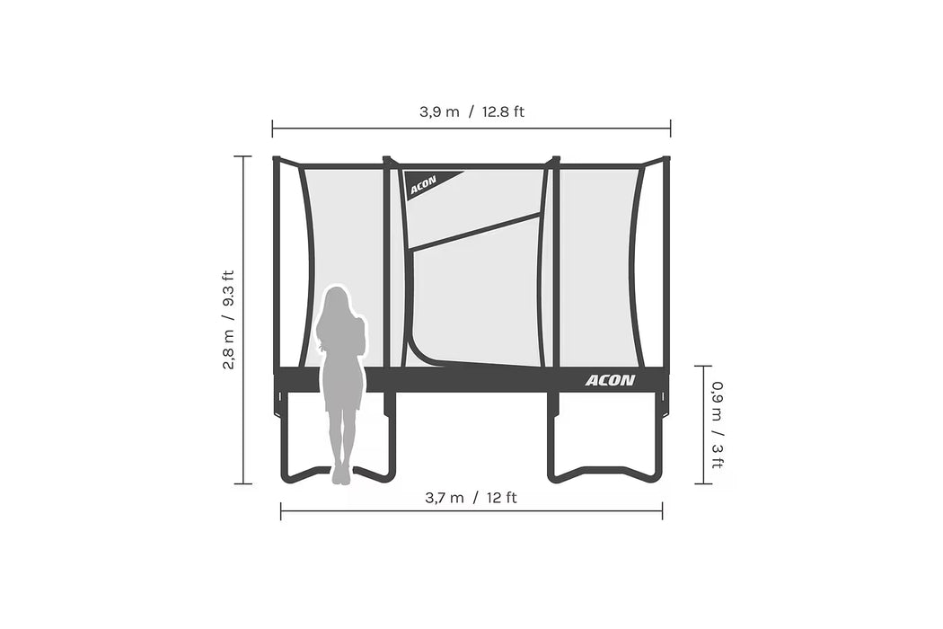 ACON AIR 12ft Round Trampoline with Standard Net - GEN 2.0