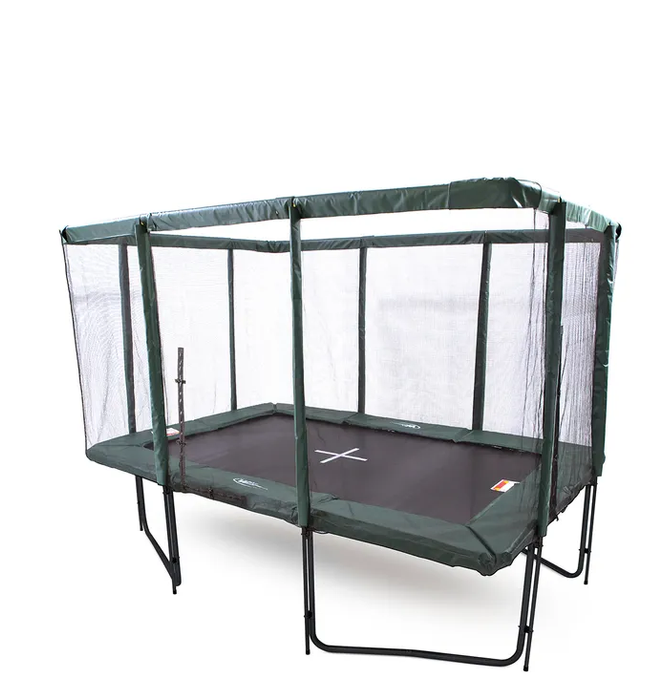 GeeTramp Force 8x12ft Rectangle Trampoline - Black Edition - High Bounce