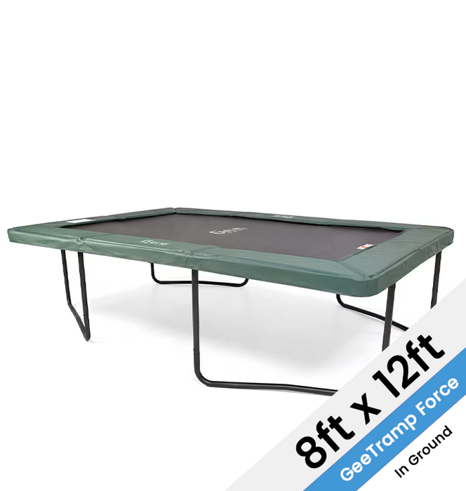 GeeTramp Force 8ft x 12ft Rectangle Trampoline - In Ground (FREE Perth Only Delivery)