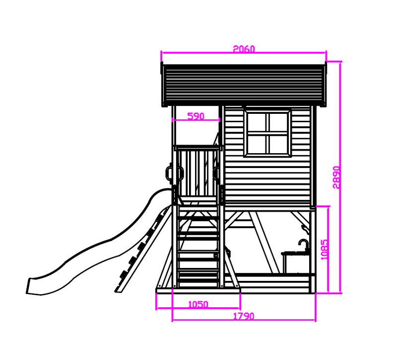 Kidzshack Caboodle Shack Cubby House with Mud Kitchen (PERTH CLEARANCE ONLY - OCT DELIVERY)