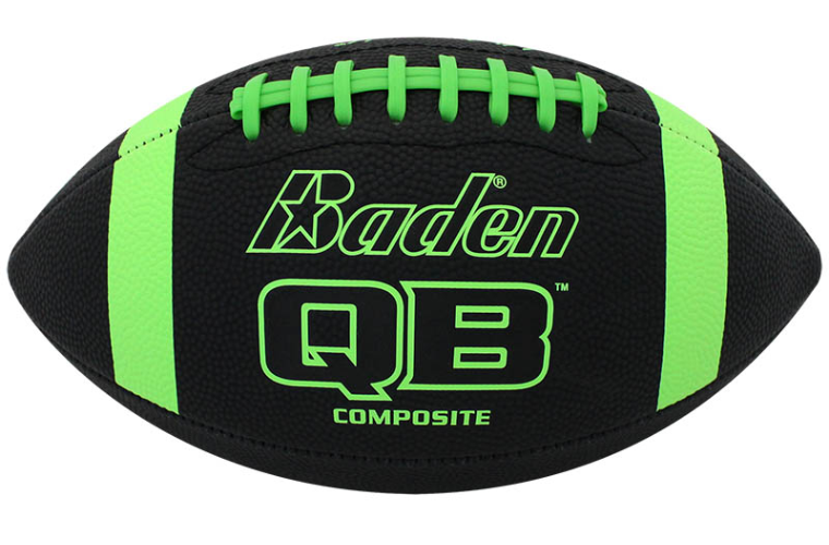 BADEN QB COMPOSITE AMERICAN FOOTBALL - BLACK/NEON GREEN