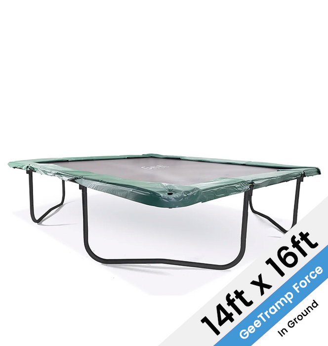 GeeTramp Force 14ft x 16ft Rectangle Trampoline - In Ground (Perth Delivery Only)