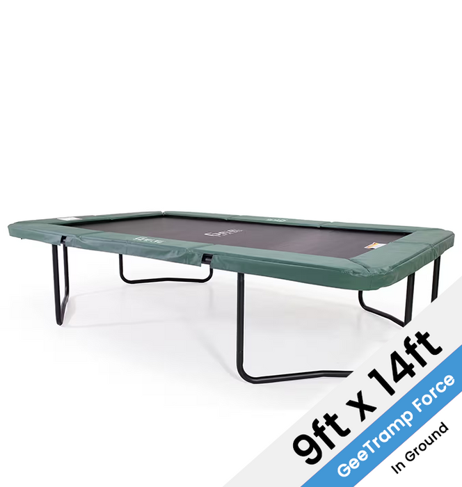 GeeTramp Force 9ft x 14ft Rectangle Trampoline - In Ground (FREE Perth Only Delivery)