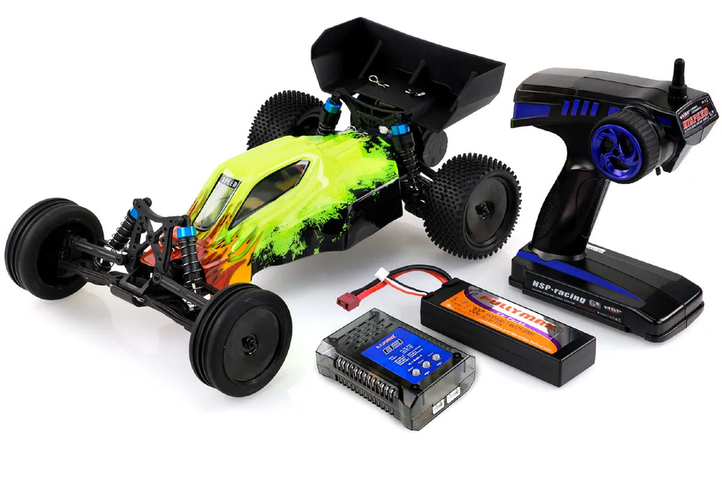 HSP 1/10 Mongoose BL 2WD Electric Brushless Off Road RTR RC Buggy (Yellow)