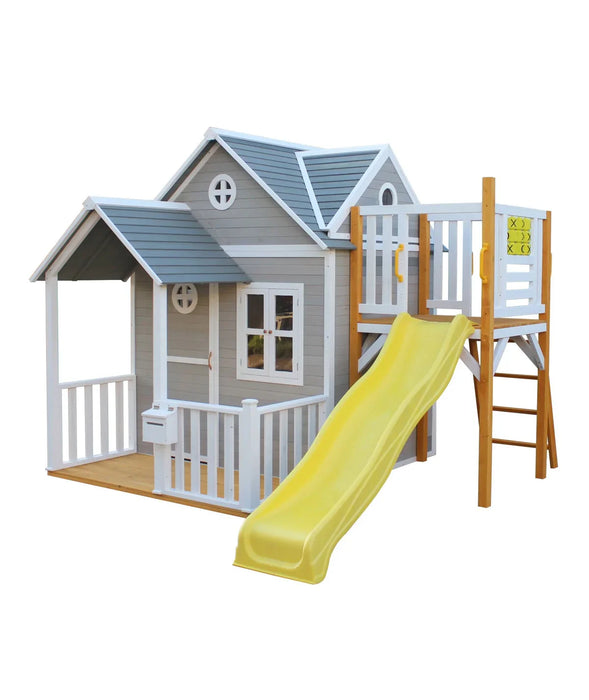 Kidzshack Jolly Shack Cubby House - with Fort & Slide & Mud Kitchen (PERTH CLEARANCE ONLY - OCT DELIVERY)