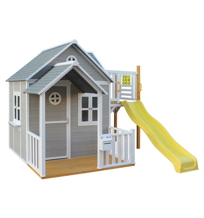 Kidzshack Jolly Shack Cubby House - with Fort & Slide & Mud Kitchen (PERTH CLEARANCE ONLY - OCT DELIVERY)